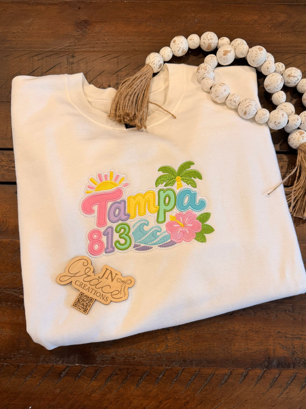 Tampa Embroidered Appliqué Sweater