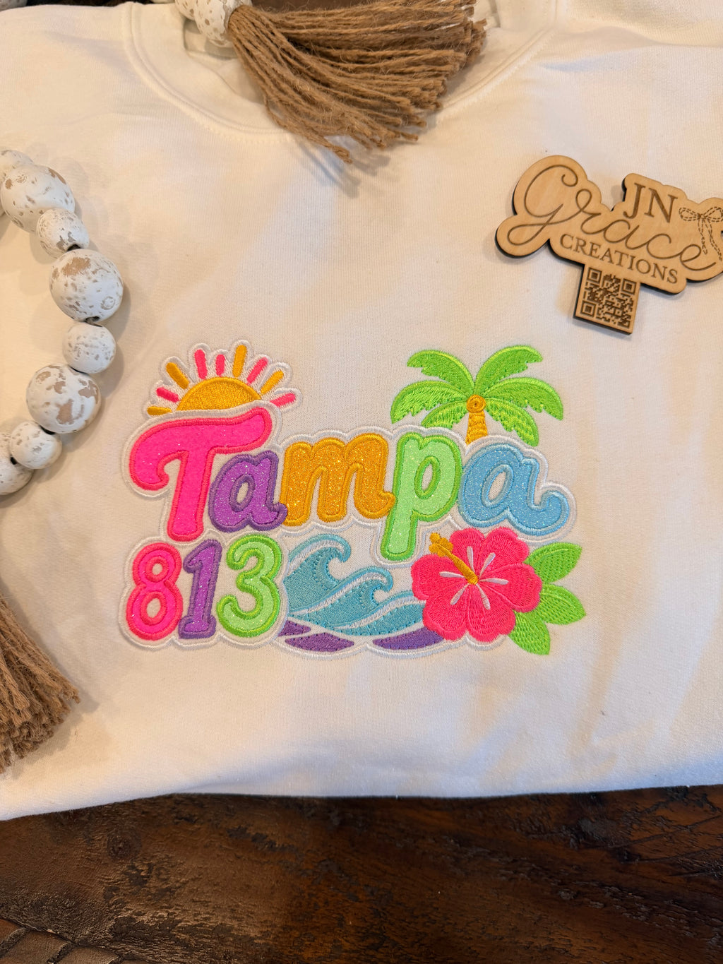 Tampa Embroidered Appliqué Sweater